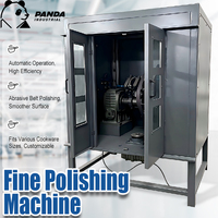 Machine de polissage automatique industrielle de précision pour poêles en fonte, machine de polissage à bande abrasive