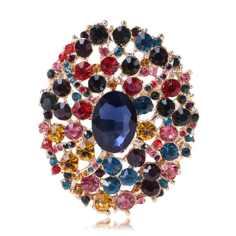 DAIHE Wholesales Vintage Luxury Elegant Fashion Jewelry Custom Brooch Pin For Women