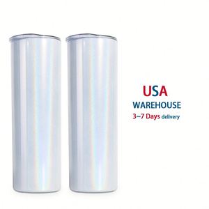 Wholesale US Warehouse Glitter 20oz Sublimation Shimmer Glitter Light Tumbler Cups in Bulk With Sliding Lid and Straw - Product Image 1