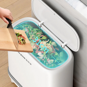 Cubo de Basura de Plástico con Autoadsorción de 12.5L, Ecológico, Personalizado, Color Blanco, para Hotel, <span class=keywords><strong>Restaurante</strong></span>, Hogar y Oficina - Product Image 5