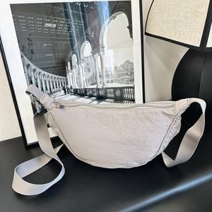 Tas selempang modis desain ketiak bahu tunggal serbaguna tali ritsleting nilon katun portabel untuk gaun musim semi musim gugur - Product Image 2