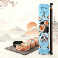 Tube alimentaire portable sur mesure, respectueux de l'environnement, pour sushis
