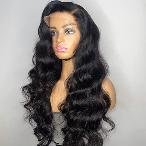 Parrucca in Capelli Umani con Frontale in Pizzo HD Trasparente per Donne di Colore, 13x4, Ondulata Naturale, Brasiliana, Lunga, in Pizzo Svizzero, 16"-30" - Product Image 5