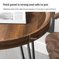 Table d'appoint ronde minimaliste nordique pour la maison moderne, design européen, meubles de salon avec hauteur réglable, matériau métallique