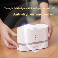 Mini Diffuseur d'Arômes Électrique USB Sans Eau à Effet de Flamme, Humidificateur Silencieux, Purificateur d'Air pour Hôtels