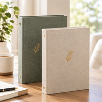 Porte-documents en lin personnalisé de qualité supérieure, classeur élégant pour la présentation de documents de bureau