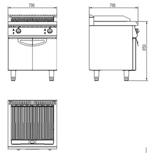 แผ่นเหล็กสแตนเลสไฟฟ้าแบบประตูพับ<span class=keywords><strong>ลง</strong></span>ใต้ตู้แบบแนวตั้งสำหรับโรงแรมร้านอาหารอุปกรณ์ทำอาหารเชิงพาณิช<span class=keywords><strong>ย</strong></span>์ - Product Image 2