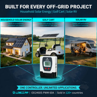 Contrôleur de charge solaire PWM 3 étapes OD2410C 10A 12V/24V avec contrôle lumière + temps, écran LCD, 2000W max PV, garantie 1,5 an