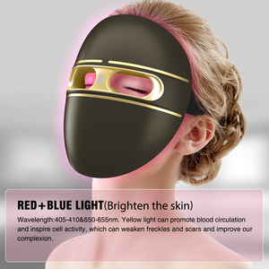 Led chăm sóc da Led mặt nạ với 4 chế độ khác nhau-Mặt nạ trị liệu bằng ánh sáng đỏ và xanh 510K thiết bị y tế - Product Image 4