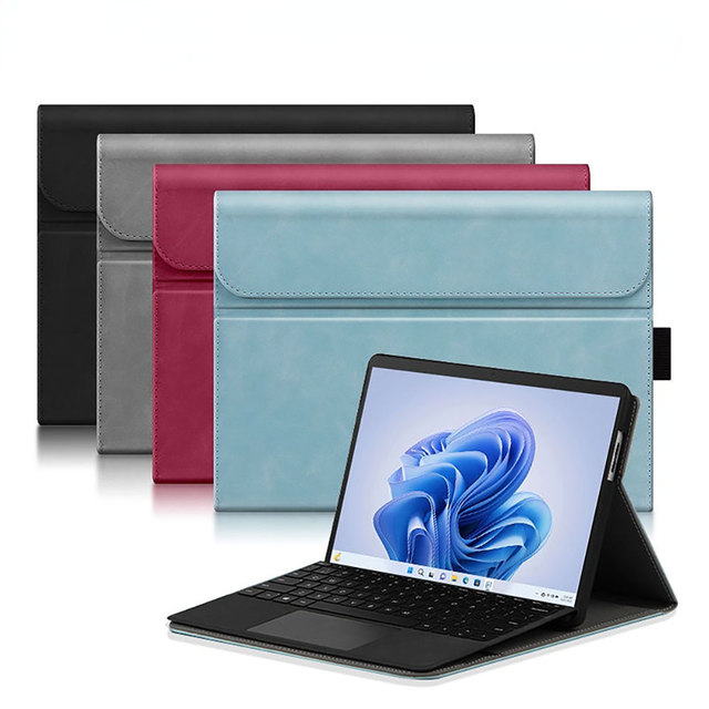 For Shockproof Leather Protective Cover for Microsoft Surface Pro 12/11/10/9/8 Stylus Holder Soft Shell Back Custom Logo