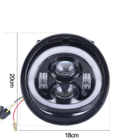 YongJin système d'éclairage de moto phare LED assemblage de lampe avant avec anneau Halo pour vespa Scooter GTS 300