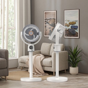 24W 9000mAh USB Rechargeable Electric Floor <b>Fan</b> 10-Inch Portable Pedestal Stand 24-Hour Circulation AC DC Height <b>Remote</b> - Product Image 1