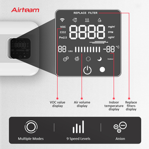 Ventilation décentralisée murale AC 110-240V MVHR pour salon et chambre HVAC ERV HRV - Product Image 2
