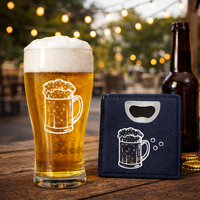 Coffret bière pour la fête des pères, coffret cadeau pour les amateurs de bière avec verre à bière et ouvre-bouteille pour papa, cadeau d'anniversaire pour la fête des pères
