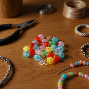 Ilan Abalorios Perline Rotonde Multicolore da 10mm 15g per Creazione di Gioielli - Product Image 3