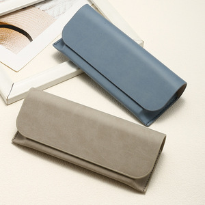 Logo Custom Anti-compression Solid Color Sunglasses Bag Portable PU Leather Glasses <b>Case</b> <b>Hard</b> <b>Shell</b> Unisex Glasses Box - Product Image 2