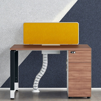 Meuble de bureau moderne avec rangement, poste de travail informatique réglable, cadre en acier, bois MFC, gain de place