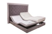 Cadre de lit réglable Okin allemand avec matelas, lit intelligent réglable, cadre de lit intelligent réglable, taille Split King