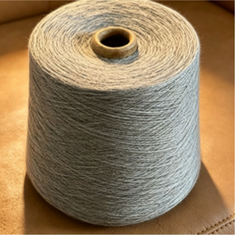2# Grey 16S 100% Polyester Yarn Raw Pattern Mainly Used For Socks Casual Wear Hoodies Sportswear Thick Knitted Fabrics Sewing