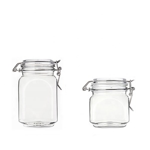 250g PET cuadrado hermético plástico grado alimenticio miel almacenamiento vacío jarrones tarro con tapa abatible superior - Product Image 2