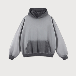 H5442 Streetwear Styles Wholesale Custom 420 Gsm 100% Cotton Dirty Washed Vintage Hoodies Oversized Men's Hoodies - Product Image 6