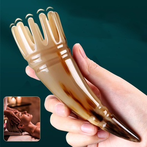 Peine de cuerno de Yak Natural, tabla de masaje de raspado Gua Sha, cara, ojo, cabeza, cuerpo, meridiano, savia, masajeador de acupuntura también - Product Image 1