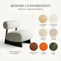Fauteuil en tissu nordique, une place, structure en bois massif, fauteuil lounge minimaliste, salon, chambre, salle à manger