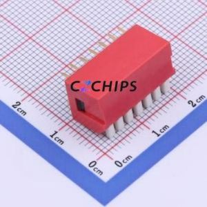 DS1040-07RT DIP Switch Through hole Component (THT) Switch 7 2.54mm Red - Product Image 2