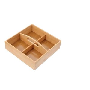 Caja rectangular de madera maciza para frutos secos, color madera natural, roja, contenedor de almacenamiento de aperitivos para bodas y artículos de Año Nuevo - Product Image 5