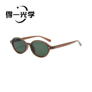 De Yi <b>Optics</b> Retro Oval Sunglasses Tortoiseshell Frame UV400 Protection Unisex Outdoor Use - Product Image 2