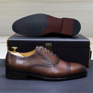 Chaussures Oxford décontractées pour hommes XuanWu A629 2026, en cuir véritable, semelle intermédiaire en caoutchouc, broderie gravée - Product Image 5