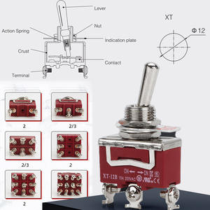 XT-11B DPDT ON/ON <b>Toggle</b> <b>Switch</b> 15A 250V Metal IP41 KaiDC From China Supplier - Product Image 4