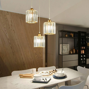 French Light Luxury Three Simple Modern and <strong>Crystal</strong> Chandeliers for the Nordic Restaurant Dining Room Table Stud - Product Image 3