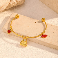 Bracelet en acier inoxydable au design minimaliste haut de gamme pour femmes, plaqué or européen, bracelet de luxe pour femmes, bijoux de mode en gros