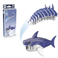Puzzle 3D personnalisé en gros, modèle animal marin - Tyrannosaure, puzzle en papier avec moins de 50 pièces pour enfants de 2 à 13 ans, jouet éducatif DIY