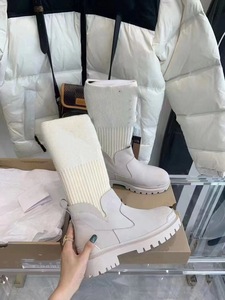 Bottes en tricot <span class=keywords><strong>U</strong></span> pour femme, chaussures d'hiver plates 2022 - Product Image 5