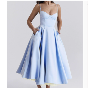 <span class=keywords><strong>Vestido</strong></span> de <span class=keywords><strong>Princesa</strong></span> Vintage de Alta Gama Europeo/Americano Verano 2026, Translúcido, Sin Cuello, con Malla Francesa y Doble Capa - Product Image 3