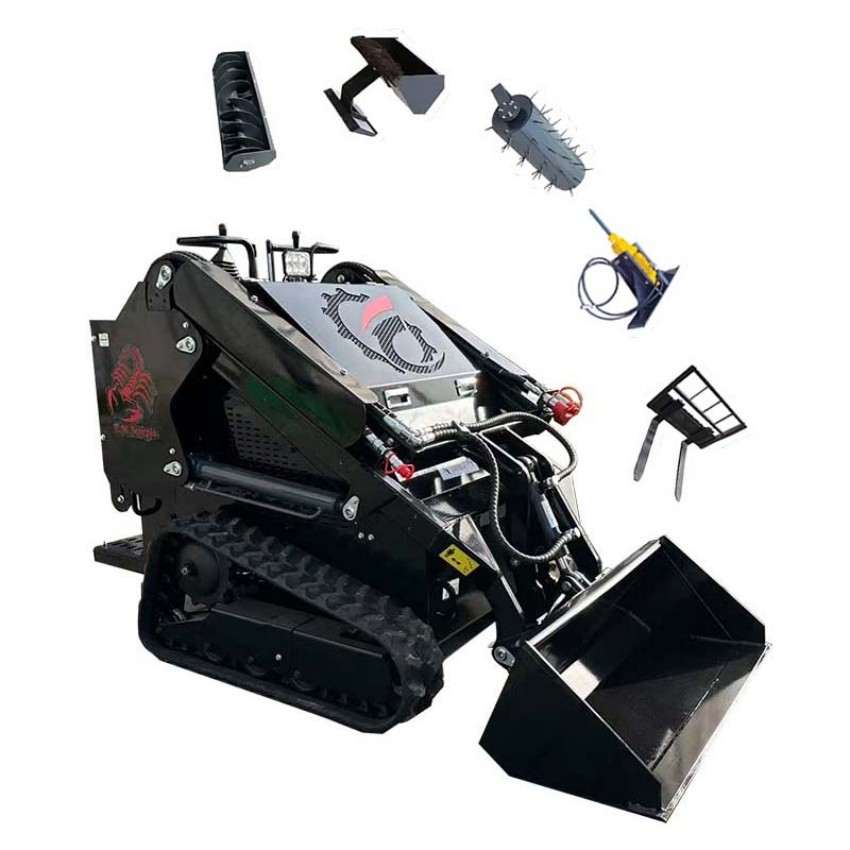 Free Shipping Mini Crawler Skid Steer Loader Triangular Crawler High Stability CW460 EUR 5 15-18KW/HP Skid Steer Loader for Sale
