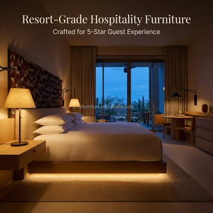 Luxury Five Star Hotel Bedroom Furniture Set Solid Wood Ask King Queen Hospitality Bedroom Furniture Custom Hotel Furniture - Product Image 3