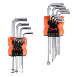 Set di 9 Chiavi Esagonali Allen a Doppia Estremità, Cacciavite a Stella per Riparazione di Veicoli e Elettrodomestici - Product Image 1