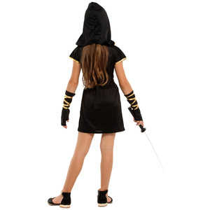 Costume de scène pour filles, Halloween, carnaval, noir et or, ensemble de nuit <span class=keywords><strong>Ninja</strong></span> <span class=keywords><strong>Assassin</strong></span>, ODM - Product Image 4