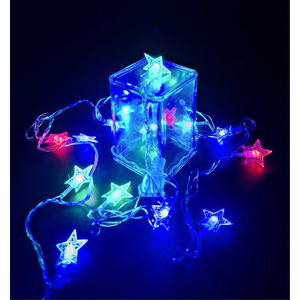 Catena Luminosa LED Multicolore con 20 Luci a Stella Bianco Caldo, 100m, Cavo in Plastica, Certificazione IP65 e IP44 - Product Image 1