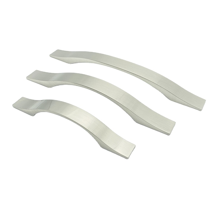 Hot Aluminium Alloy Modern Minimalist Arch Nickel Wire Furniture Handle Wooden Handle Kitchen Cabinet Handle