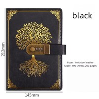 Carnet de notes A5 rétro à motif Arbre à argent NAB05 avec 100 feuilles pour réunions d'affaires et usage bureautique – Édition Cadeau
