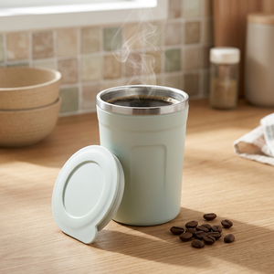 แก้วน้ำเก็บความร้อน ANAX Modern COZY MUG สแตนเลสสตีล ป้องกันการรั่วซึม ฝาปิดสุญญากาศ ขนาด 450 มล. พกพาสะดวก สำหรับกาแฟร้อน ใช้ในออฟฟิศ - Product Image 2