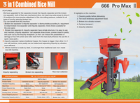 Machine à décortiquer le riz 100-150 kg/h, polisseuse et décortiqueuse de riz à moteur électrique pour usage domestique, agricole et en ferme
