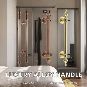 Manija Moderna Francesa de Zinc para Puerta de Apartamento/Villa, Tirador de Doble Orificio para Gabinete y Cajón, Fácil Instalación, Lujo para Dormitorio y Baño - Product Image 2