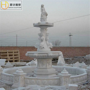 Fontaine en pierre Jiahua, style européen, colonne, bassin d'eau, décoration de jardin durable pour l'extérieur - Product Image 5