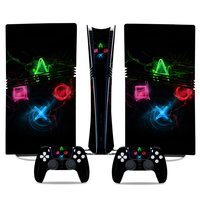 Autocollants de couleur peau de Film protecteur pour PS5 Pro Console contrôleur hôte poignée autocollants complets