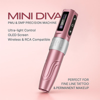 Máquina de Maquillaje Permanente POPU Purple Mini Diva, 2V, Inalámbrica, para SMP y PMU, Venta al Por Mayor